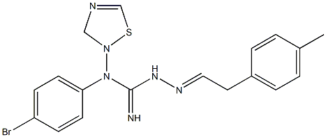 Dihydro-N-[(imino)[2-[2-(4-methylphenyl)ethylidene]hydrazino]methyl]-N-(4-bromophenyl)-1,2,4-thiadiazol-2(3H)-amine Struktur