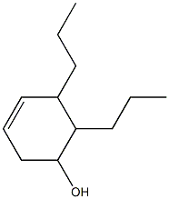 5,6-Dipropyl-3-cyclohexen-1-ol Struktur