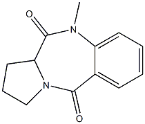 10-Methyl-2,11a-dihydro-1H-pyrrolo[2,1-c][1,4]benzodiazepine-5,11(3H,10H)-dione Struktur