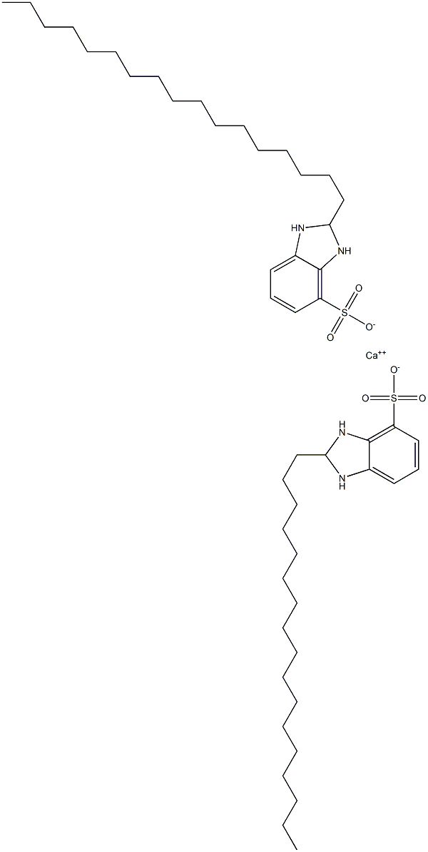 Bis(2,3-dihydro-2-heptadecyl-1H-benzimidazole-4-sulfonic acid)calcium salt Struktur