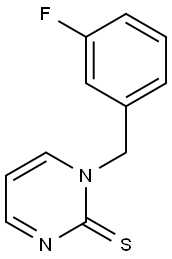 1,2-Dihydro-1-(3-fluorobenzyl)pyrimidine-2-thione Struktur