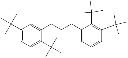 1-(2,3-Di-tert-butylphenyl)-3-(2,5-di-tert-butylphenyl)propane Struktur