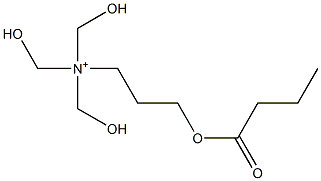 3-(Butyryloxy)-N,N,N-tris(hydroxymethyl)-1-propanaminium Struktur