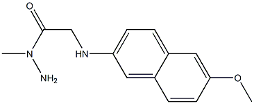 Methyl[(6-methoxy-2-naphtyl)amino]acetic acid hydrazide Struktur