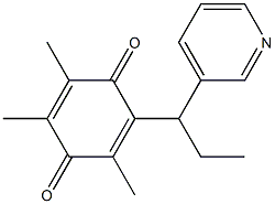 2-[1-(3-Pyridinyl)propyl]-3,5,6-trimethyl-p-benzoquinone Struktur