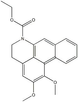 6-Ethoxycarbonyl-1,2-dimethoxy-5,6-dihydro-4H-dibenzo[de,g]quinoline Struktur