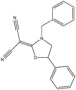 [3-Benzyl-5-phenyloxazolidin-2-ylidene]malononitrile Struktur