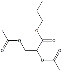 (+)-2-O,3-O-Diacetyl-D-glyceric acid propyl ester Struktur