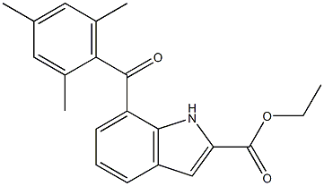 7-(2,4,6-Trimethylbenzoyl)-1H-indole-2-carboxylic acid ethyl ester Struktur