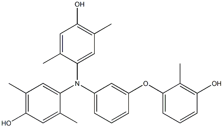 N,N-Bis(4-hydroxy-2,5-dimethylphenyl)-3-(3-hydroxy-2-methylphenoxy)benzenamine Struktur