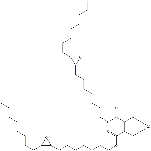 7-Oxabicyclo[4.1.0]heptane-3,4-dicarboxylic acid bis(8,9-epoxyheptadecan-1-yl) ester Struktur