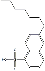 6-Heptyl-1-naphthalenesulfonic acid Struktur