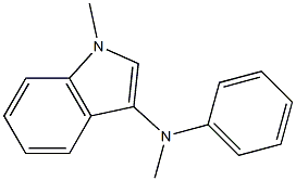 1-Methyl-3-[(methyl)(phenyl)amino]-1H-indole Struktur