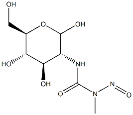 1-Methyl-1-nitroso-3-(2-deoxy-D-mannopyranos-2-yl)urea Struktur