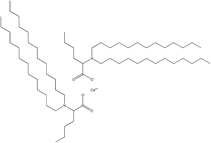 Bis[2-(ditridecylamino)hexanoic acid]calcium salt Struktur