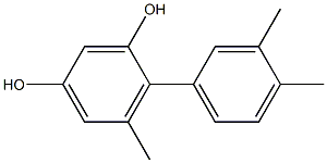 4-(3,4-Dimethylphenyl)-5-methylbenzene-1,3-diol Struktur