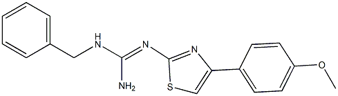 2-[[Amino(benzylamino)methylene]amino]-4-(4-methoxyphenyl)thiazole Struktur