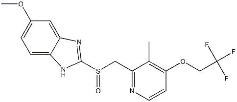 2-[[[3-Methyl-4-(2,2,2-trifluoroethoxy)pyridin-2-yl]methyl]sulfinyl]-5-methoxy-1H-benzimidazole Struktur