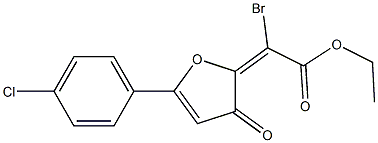 2-[Bromo(ethoxycarbonyl)methylene]-5-(4-chlorophenyl)furan-3(2H)-one Struktur