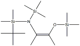 (Z)-2-[(tert-Butyldimethylsilyl)(trimethylsilyl)amino]-3-[trimethylsilyloxy]-2-butene Struktur