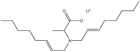 2-[Di(2-octenyl)amino]propanoic acid lithium salt Struktur