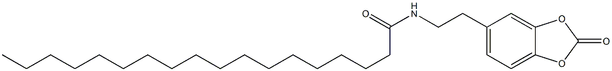 N-[2-(2-Oxo-1,3-benzodioxol-5-yl)ethyl]octadecanamide Struktur