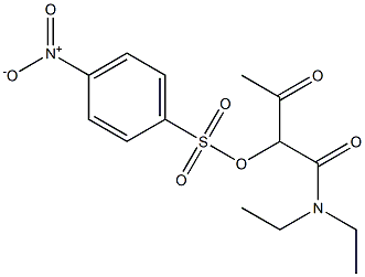 N,N-Diethyl-2-[(4-nitrophenyl)sulfonyloxy]-3-oxobutanamide Struktur