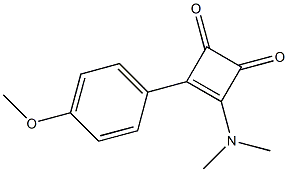 4-(4-Methoxyphenyl)-3-dimethylamino-3-cyclobutene-1,2-dione Struktur