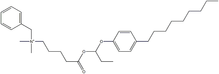 N,N-Dimethyl-N-benzyl-N-[4-[[1-(4-nonylphenyloxy)propyl]oxycarbonyl]butyl]aminium Struktur