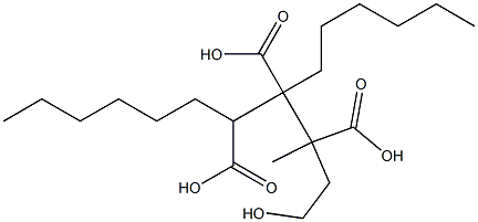 Butane-1,2,3-tricarboxylic acid 3-(2-hydroxyethyl)1,2-dihexyl ester Struktur