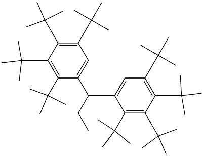 1,1-Bis(2,3,4,5-tetra-tert-butylphenyl)propane Struktur