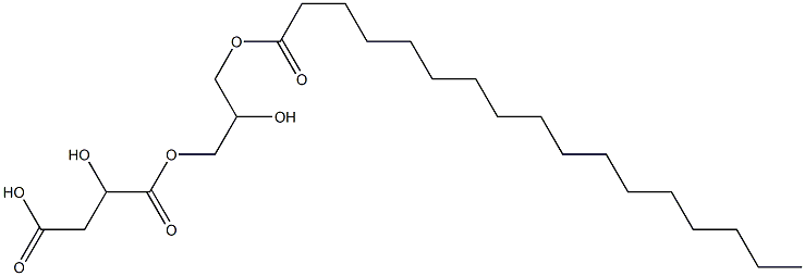 D-Malic acid hydrogen 1-(2-hydroxy-3-heptadecanoyloxypropyl) ester Struktur