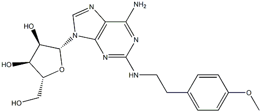 2-(4-Methoxyphenethylamino)adenosine Struktur