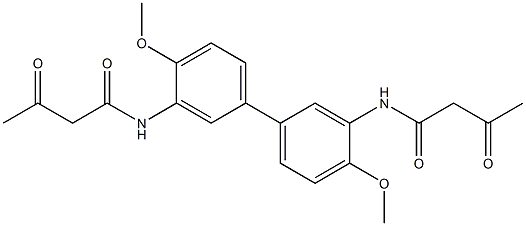 N,N'-Diacetoacetyl-4,4'-dimethoxy-1,1'-biphenyl-3,3'-diamine Struktur