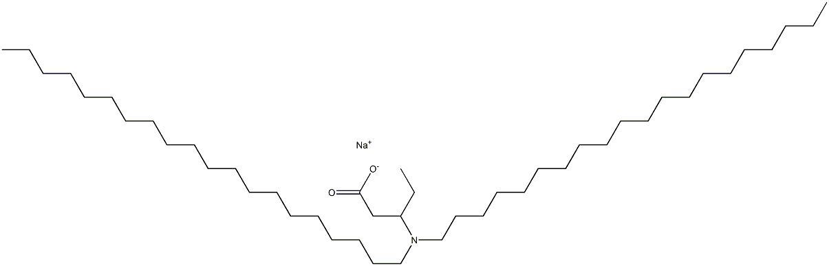 3-(Diicosylamino)valeric acid sodium salt Struktur