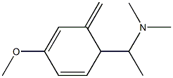 1-(6-Methylene-4-methoxy-2,4-cyclohexadienyl)-N,N-dimethyl-ethanamine Struktur