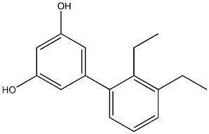 5-(2,3-Diethylphenyl)benzene-1,3-diol Struktur