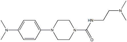 N-(2-Dimethylaminoethyl)-4-[4-dimethylaminophenyl]piperazine-1-carboxamide Struktur