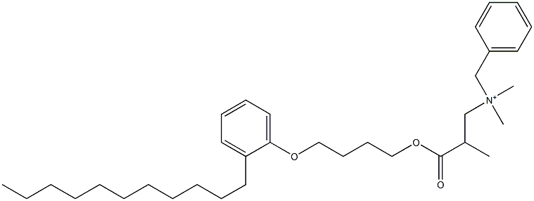 N,N-Dimethyl-N-benzyl-N-[2-[[4-(2-undecylphenyloxy)butyl]oxycarbonyl]propyl]aminium Struktur