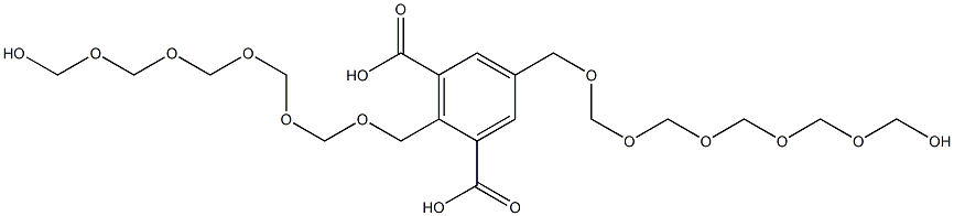 2,5-Bis(11-hydroxy-2,4,6,8,10-pentaoxaundecan-1-yl)isophthalic acid Struktur