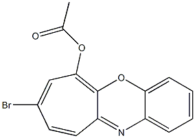 6-Acetoxy-8-bromobenzo[b]cyclohept[e][1,4]oxazine Struktur