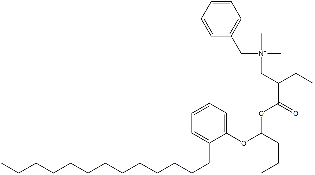 N,N-Dimethyl-N-benzyl-N-[2-[[1-(2-tridecylphenyloxy)butyl]oxycarbonyl]butyl]aminium Struktur