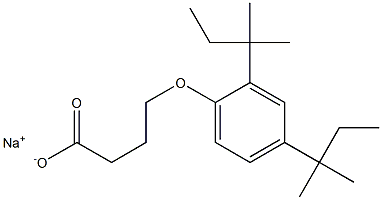 4-(2,4-Di-tert-pentylphenoxy)butyric acid sodium salt Struktur