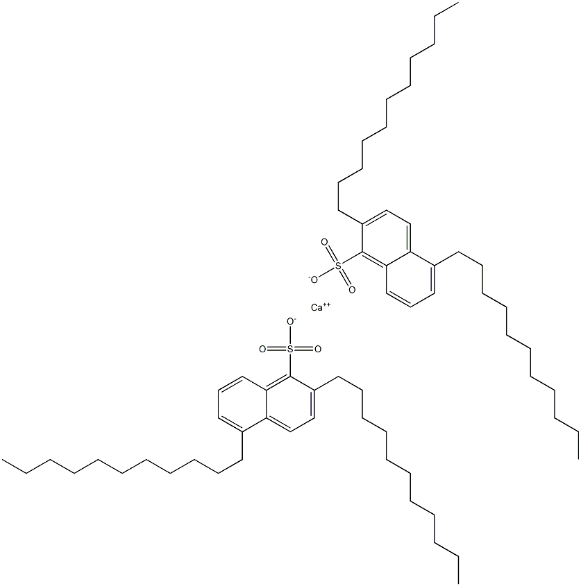 Bis(2,5-diundecyl-1-naphthalenesulfonic acid)calcium salt Struktur