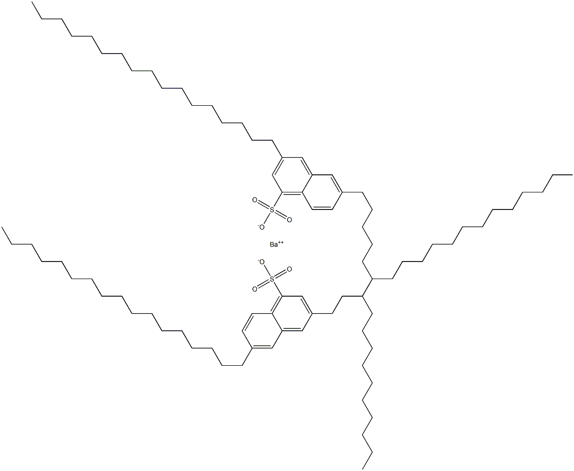 Bis(3,6-diheptadecyl-1-naphthalenesulfonic acid)barium salt Struktur