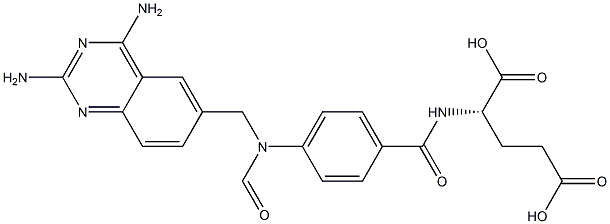 N-[4-[(2,4-Diaminoquinazolin-6-ylmethyl)formylamino]benzoyl]-L-glutamic acid Struktur