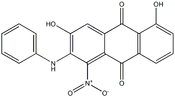 2-Anilino-3,5-dihydroxy-1-nitroanthraquinone Struktur