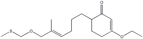 3-Ethoxy-6-(5-methyl-1-methylthiomethoxy-4-hexenyl)-2-cyclohexen-1-one Struktur