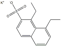 1,8-Diethyl-2-naphthalenesulfonic acid potassium salt Struktur