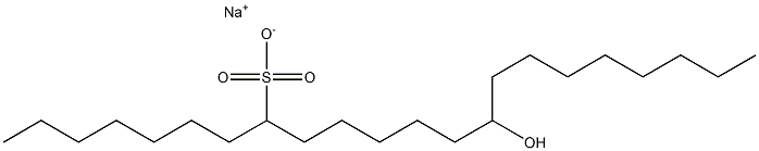 14-Hydroxydocosane-8-sulfonic acid sodium salt Struktur